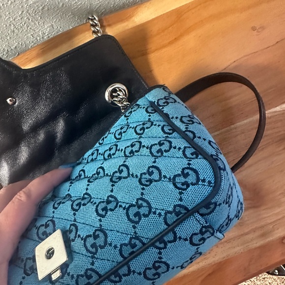 Gucci Matelasse GG Canvas Marmont Shoulder Flap Bag - Picture 12 of 13